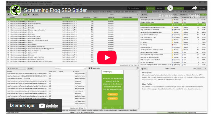 Joomla web sitesi SEO denetimi
